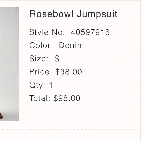 Free People Rose Bowl Jumpsuit - Picture 3 of 6